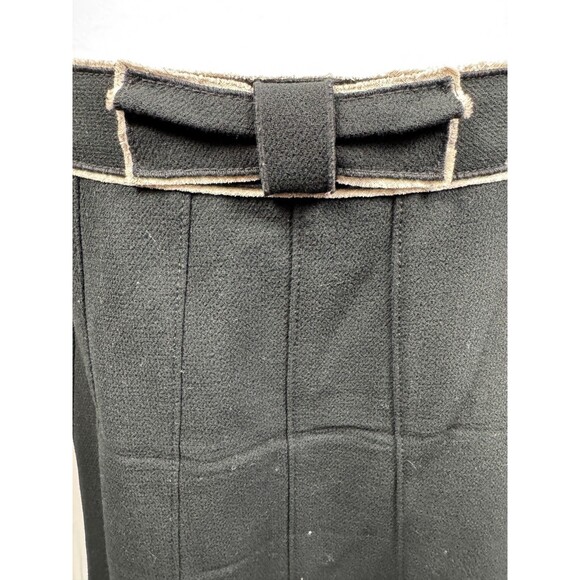 Ann Taylor 100% Wool Black Bow Detail Women' Skirt Sz 8 Lined horsehair fringe - Picture 4 of 8